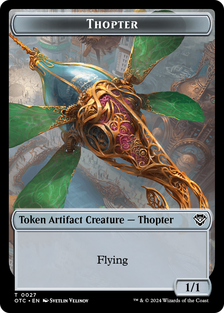 Thopter // Treasure Double-Sided Token [Outlaws of Thunder Junction Commander Tokens] | Game Master's Emporium (The New GME)