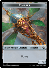 Thopter // Manifest Double-Sided Token [Outlaws of Thunder Junction Commander Tokens] | Game Master's Emporium (The New GME)