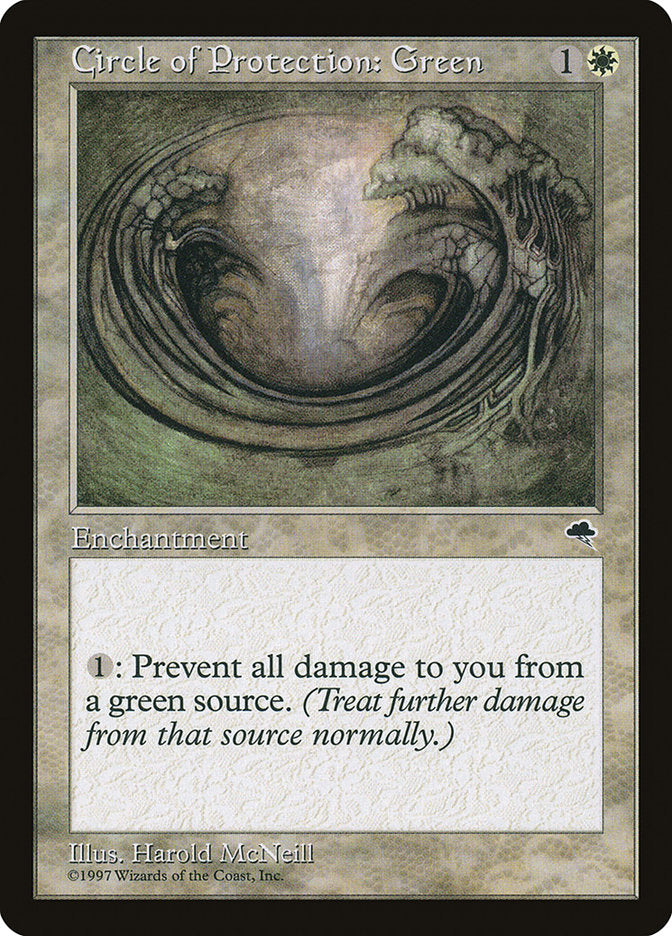 Circle of Protection: Green [Tempest] | Game Master's Emporium (The New GME)