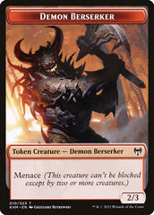 Treasure // Demon Berserker Double-Sided Token [Kaldheim Tokens] | Game Master's Emporium (The New GME)
