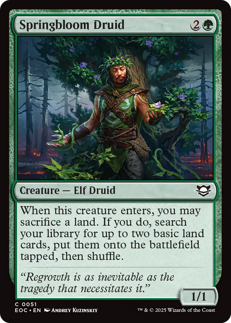 Springbloom Druid [Edge of Eternities Commander] | Game Master's Emporium (The New GME)