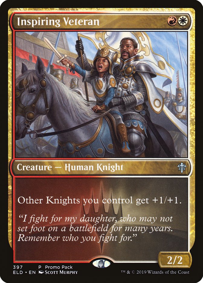 Inspiring Veteran (Promo Pack) [Throne of Eldraine Promos] | Game Master's Emporium (The New GME)