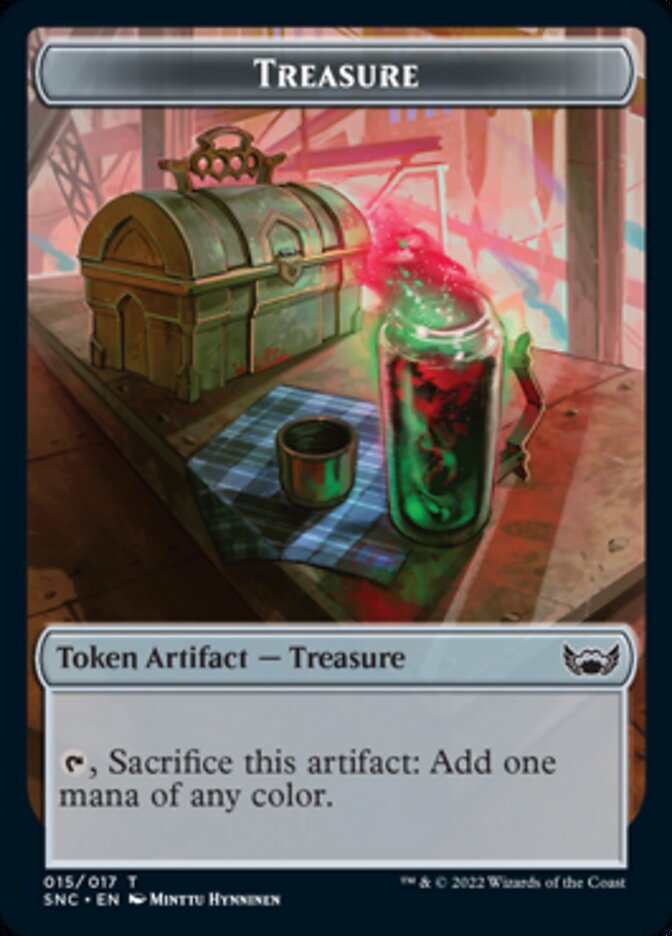 Ooze (026) // Treasure (015) Double-Sided Token [Streets of New Capenna Commander Tokens] | Game Master's Emporium (The New GME)