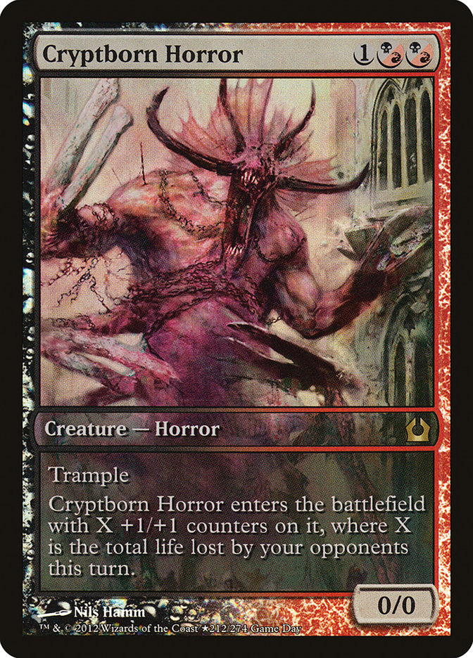 Cryptborn Horror (Game Day) (Extended Art) [Return to Ravnica Promos] | Game Master's Emporium (The New GME)
