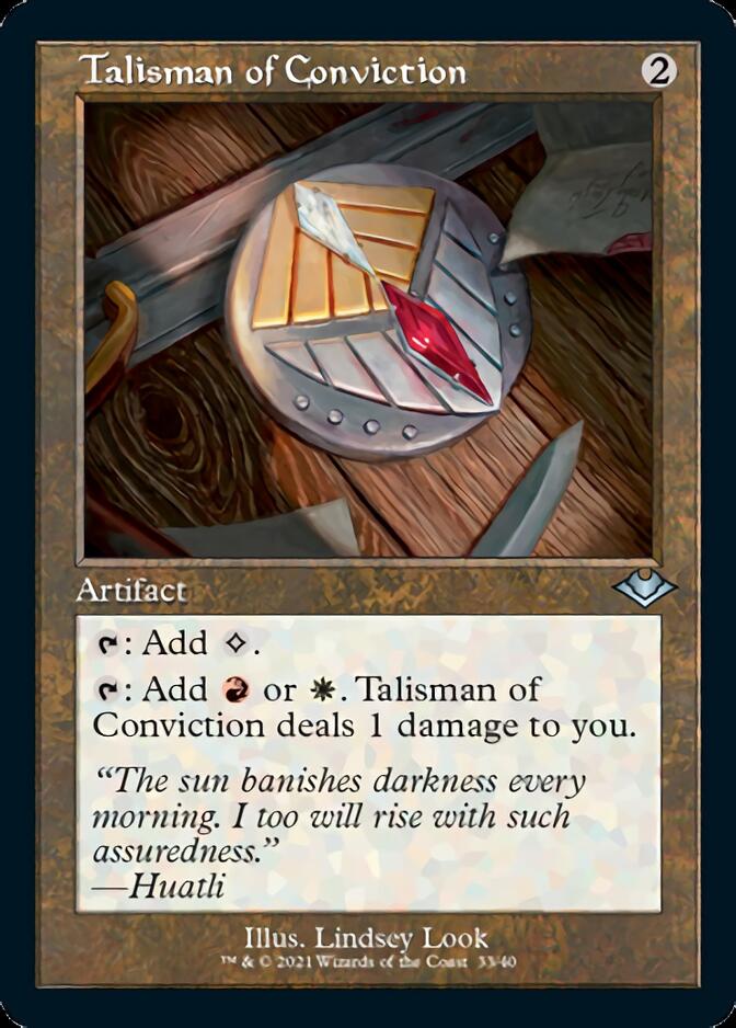 Talisman of Conviction (Retro Foil Etched) [Modern Horizons] | Game Master's Emporium (The New GME)