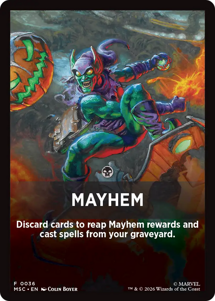 Mayhem Theme Card [Marvel Super Heroes Commander] | Game Master's Emporium (The New GME)