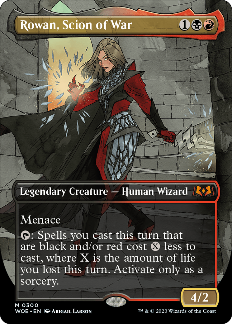 Rowan, Scion of War (Borderless Alternate Art) [Wilds of Eldraine] | Game Master's Emporium (The New GME)