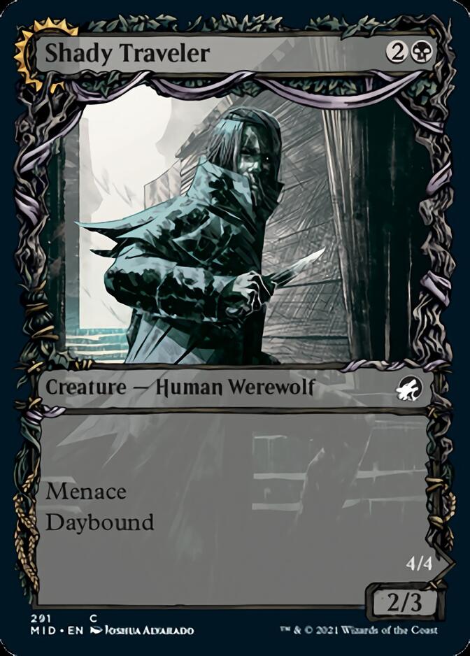 Shady Traveler // Stalking Predator (Showcase Equinox) [Innistrad: Midnight Hunt] | Game Master's Emporium (The New GME)