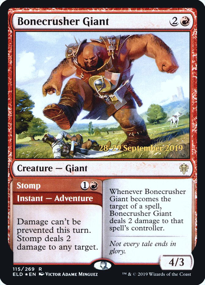 Bonecrusher Giant // Stomp [Throne of Eldraine Prerelease Promos] | Game Master's Emporium (The New GME)