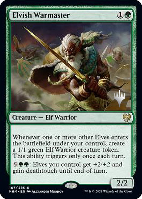 Elvish Warmaster (Promo Pack) [Kaldheim Promos] | Game Master's Emporium (The New GME)