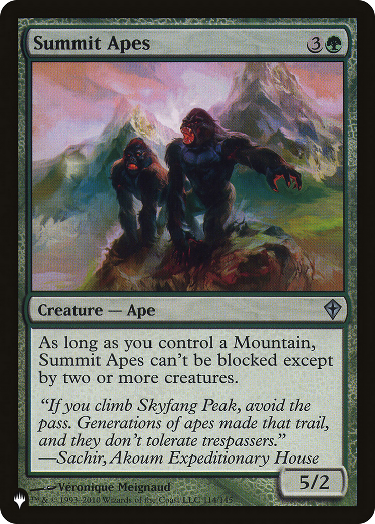 Summit Apes [The List Reprints] | Game Master's Emporium (The New GME)