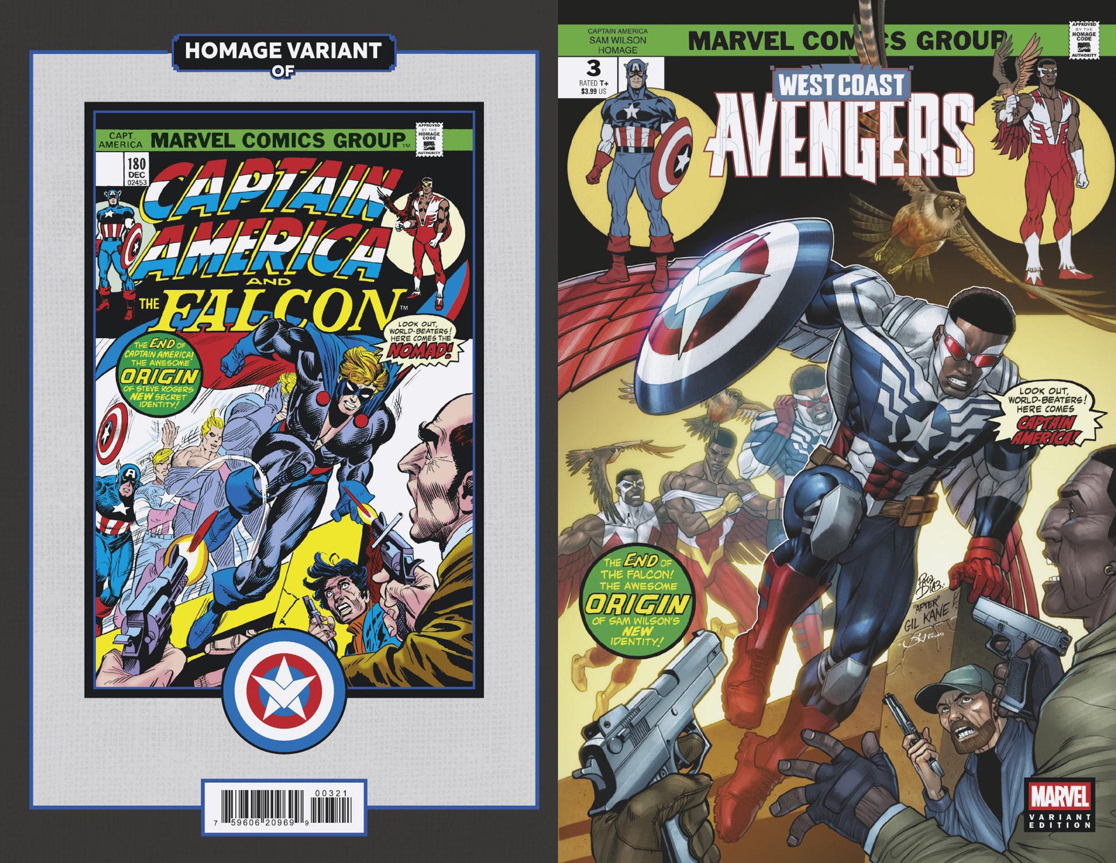 West Coast Avengers #3 Paco Diaz Captain America Sam Wilson Homage Variant | Game Master's Emporium (The New GME)