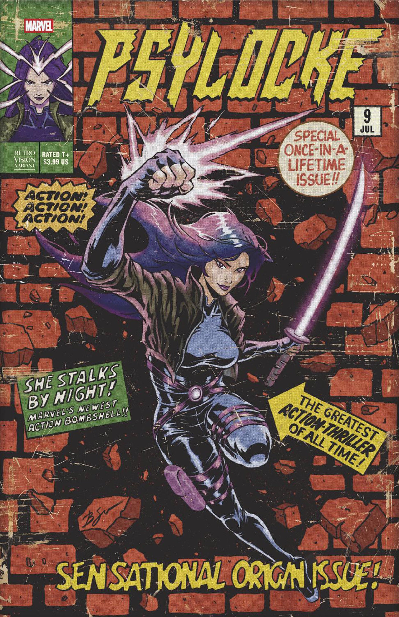 Psylocke #9 Benjamin Su Retrovision Variant | Game Master's Emporium (The New GME)