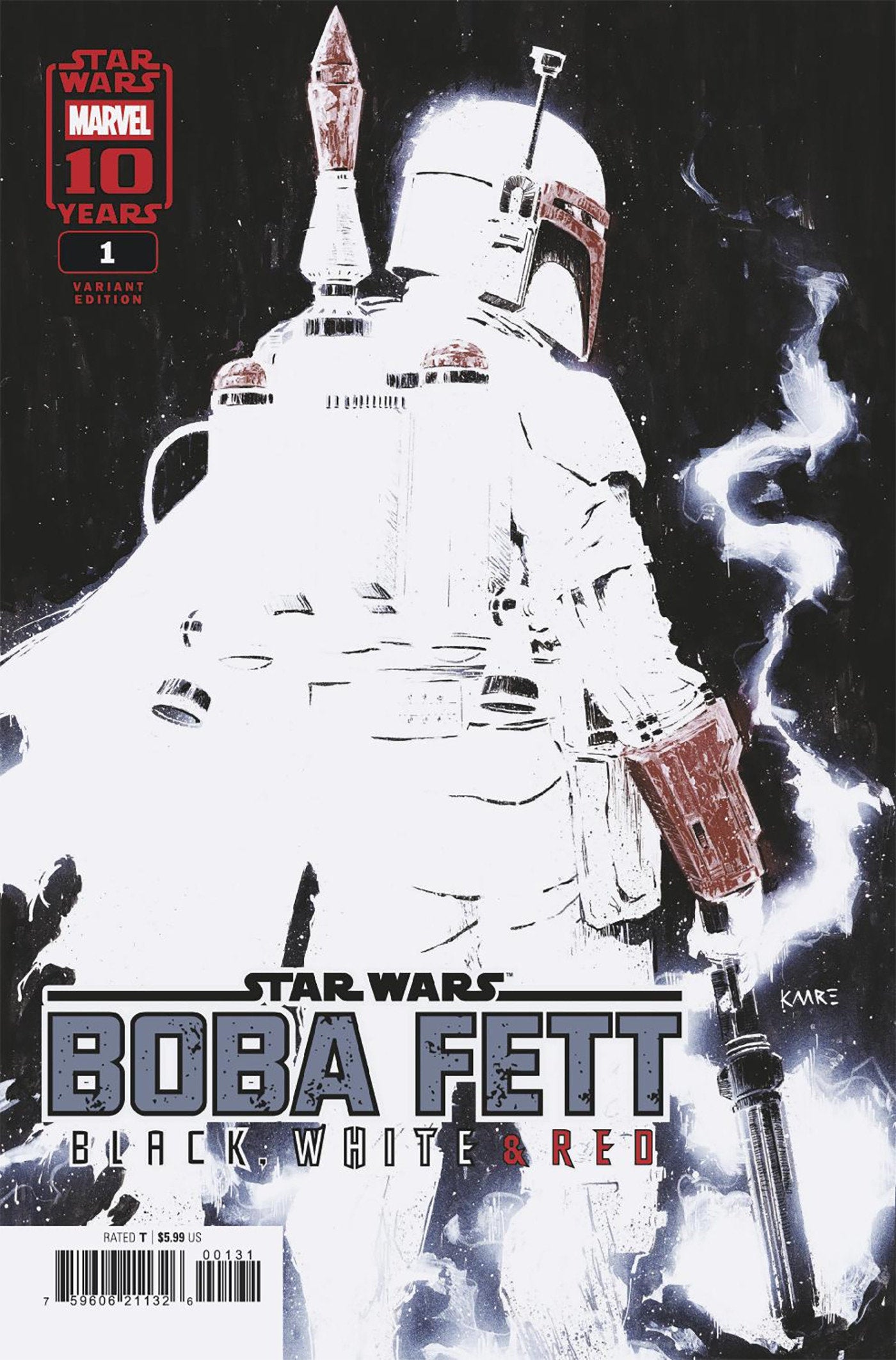 Star Wars: Boba Fett   Black, White & Red #1 Kaare Andrews Variant | Game Master's Emporium (The New GME)