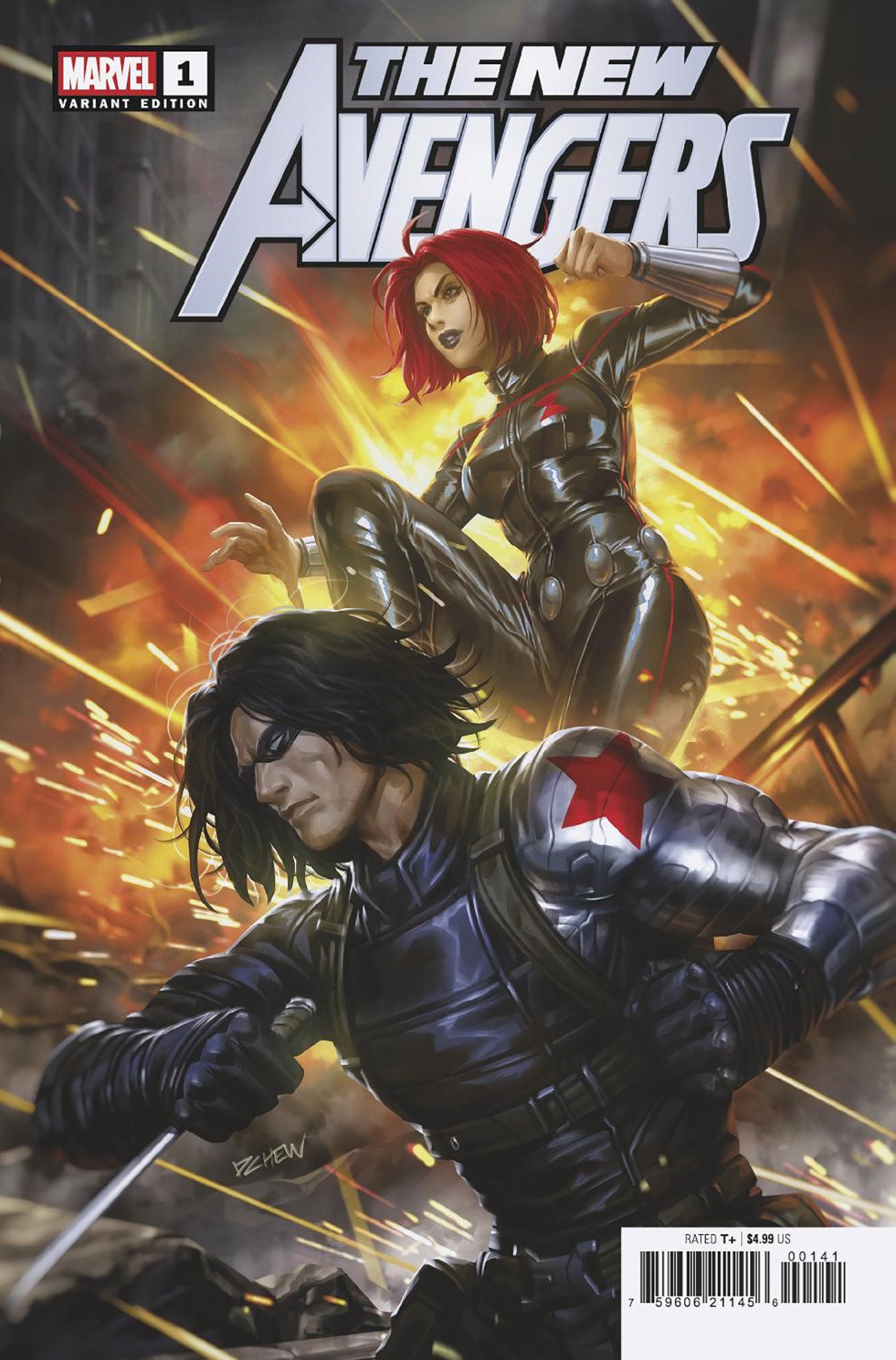 New Avengers #1 Derrick Chew Black Widow And Winter Soldier Variant A | Game Master's Emporium (The New GME)