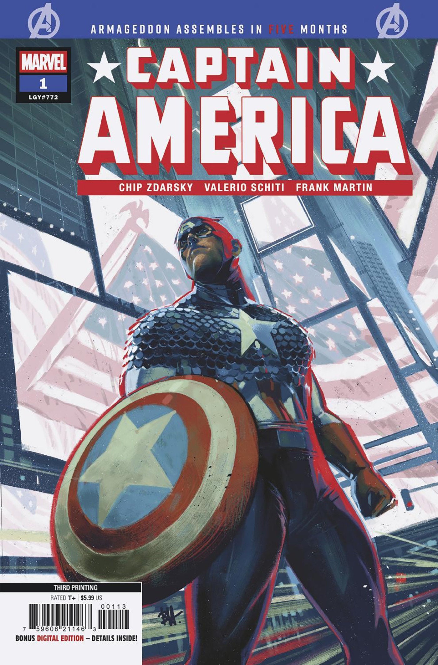 Captain America #1 Ben Harvey 3rd Printin Variant | Game Master's Emporium (The New GME)