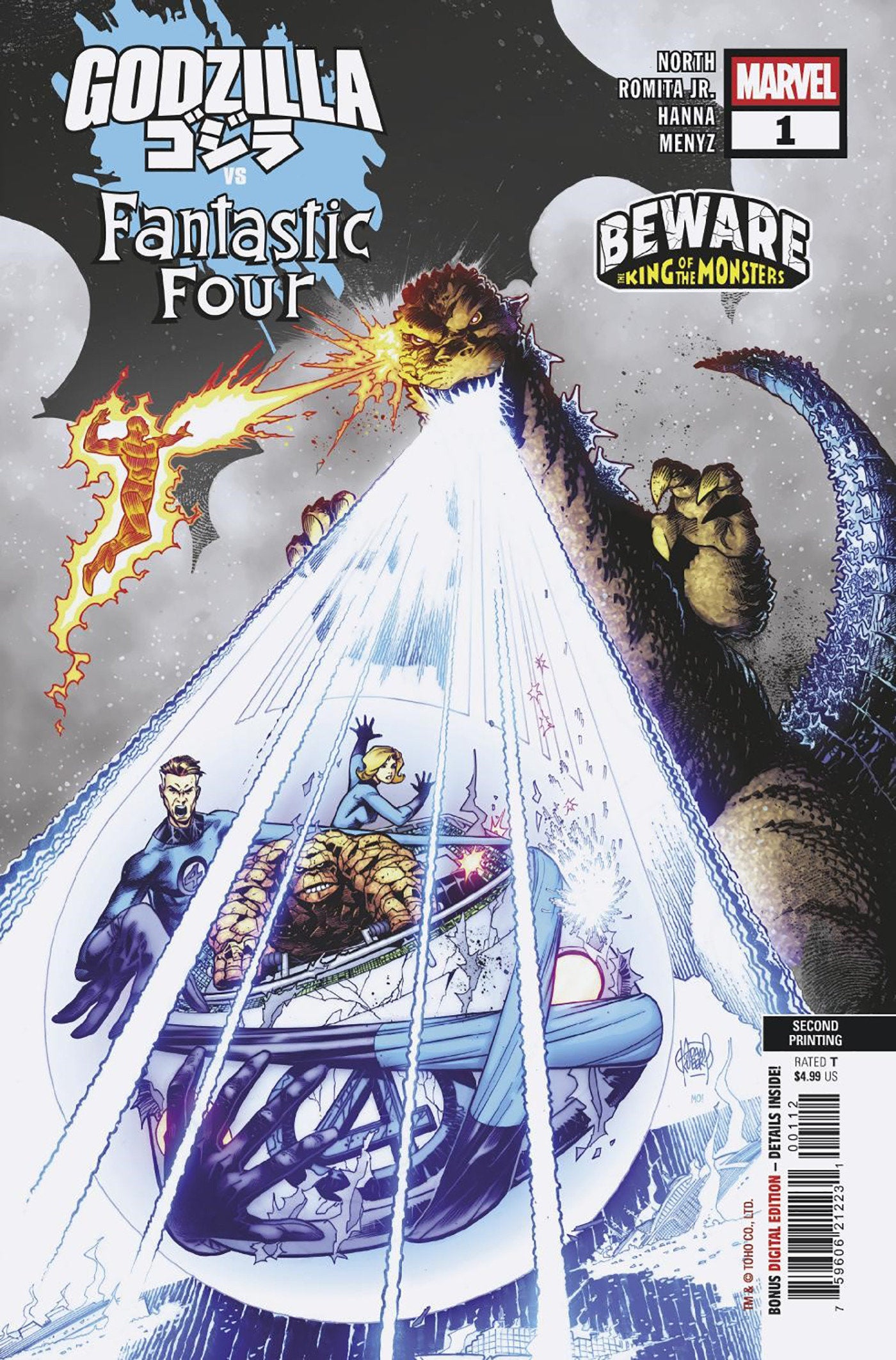 Godzilla vs. Fantastic Four #1 Adam Kubert 2nd Print Variant | Game Master's Emporium (The New GME)