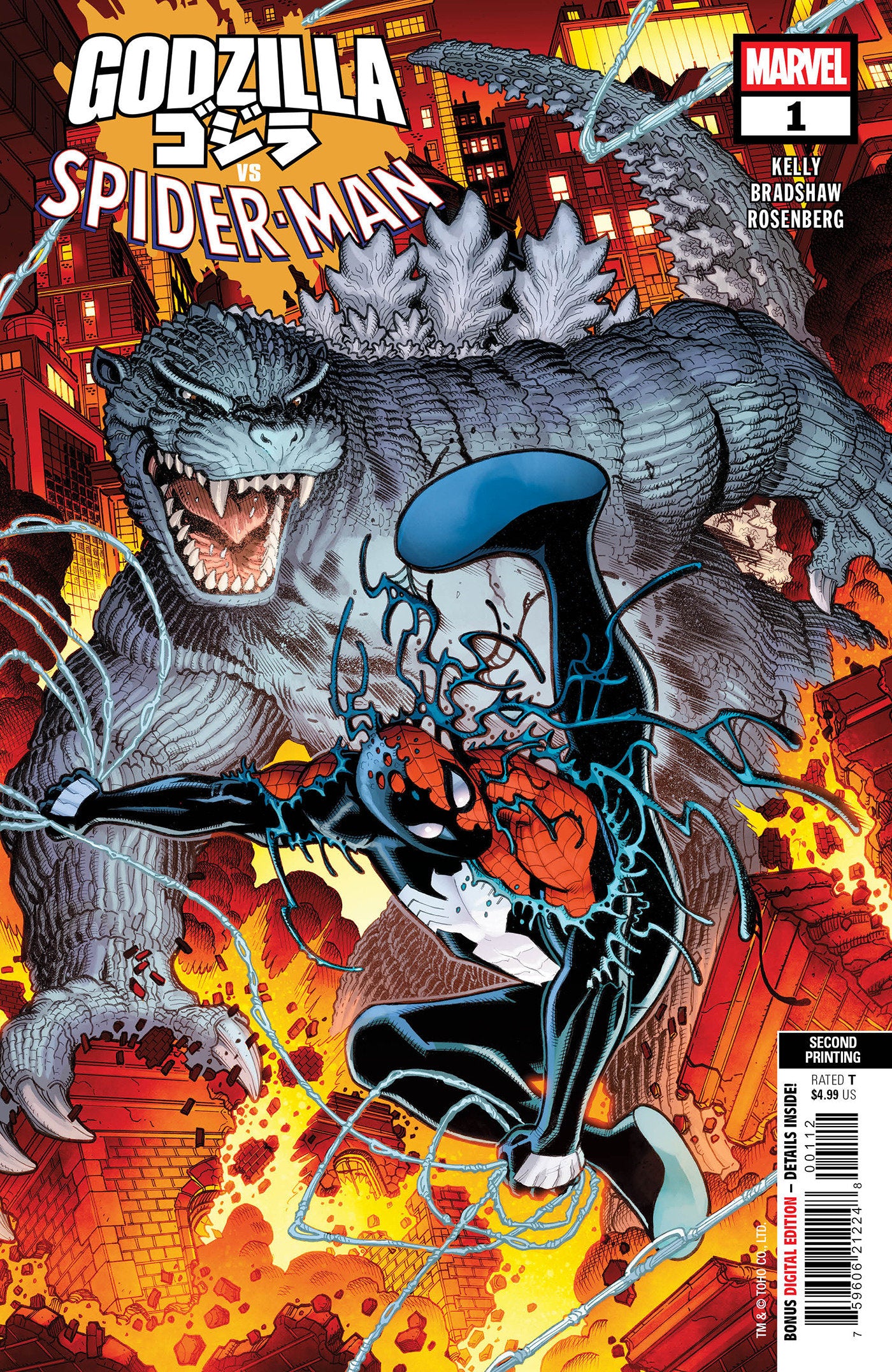 Godzilla vs. Spider-Man #1 Nick Bradshaw 2nd Print Variant | Game Master's Emporium (The New GME)