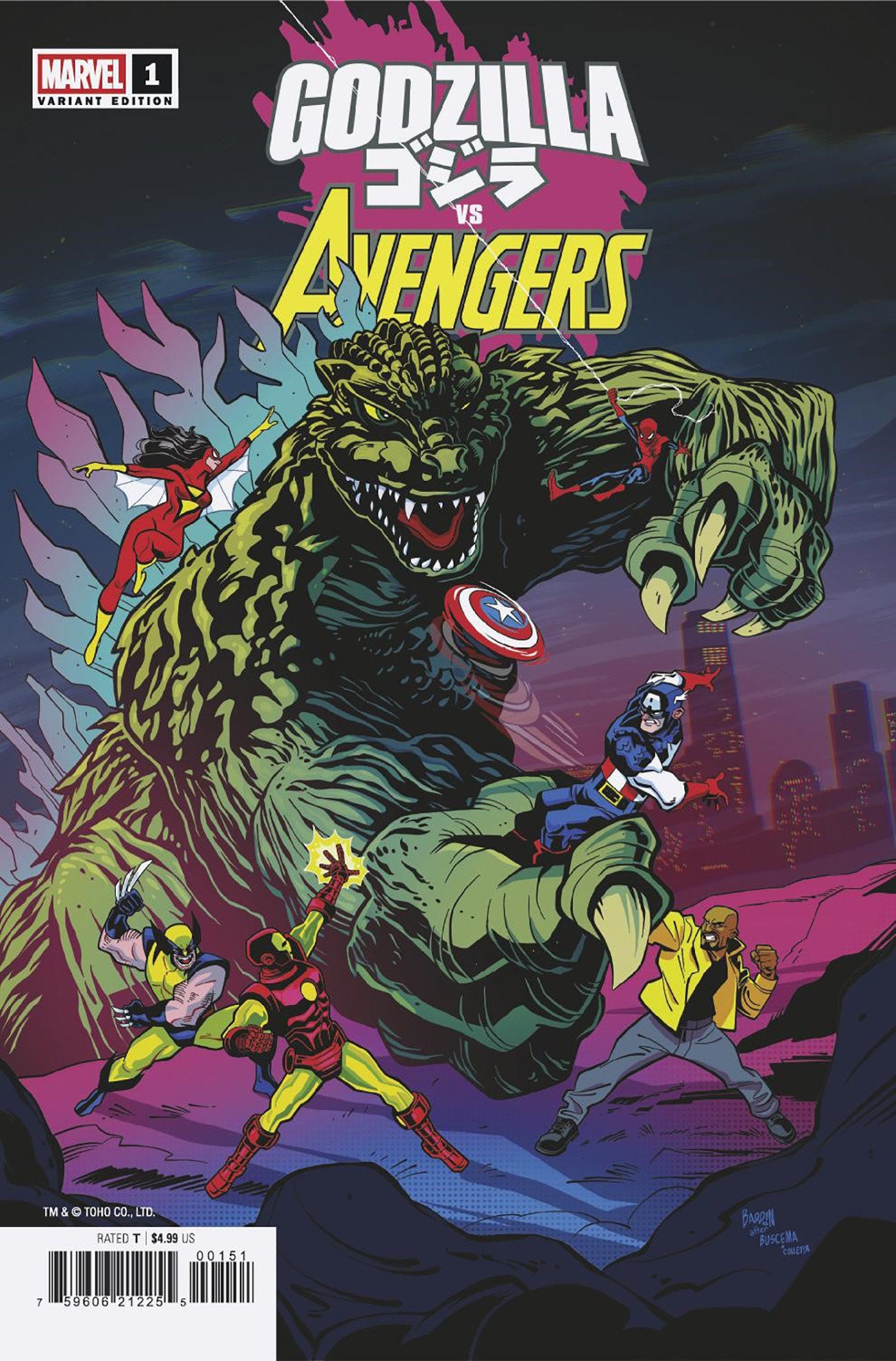 Godzilla vs. Avengers #1 Dave Bardin Variant | Game Master's Emporium (The New GME)