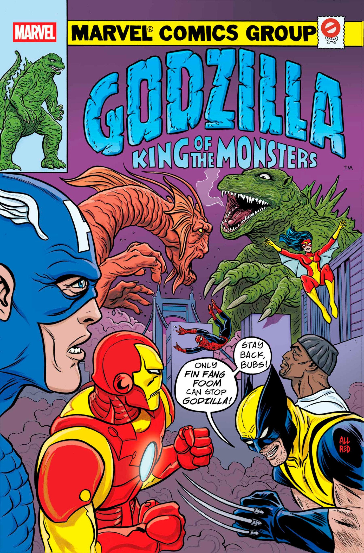 Godzilla vs. Avengers #1 Mike Allred Godzilla King Of The Monsters Homage Variant | Game Master's Emporium (The New GME)