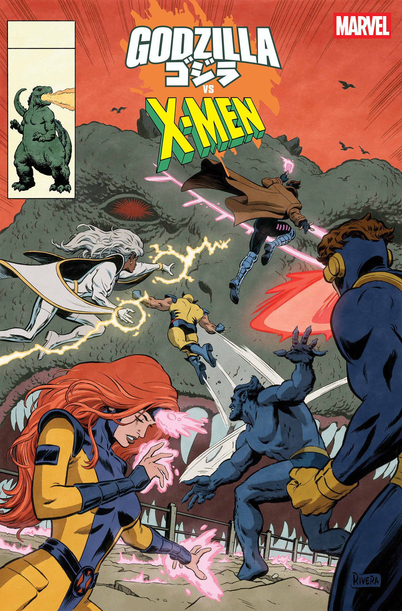 Godzilla vs. X-Men #1 Paolo Rivera Godzilla King Of The Monsters Homage Variant | Game Master's Emporium (The New GME)