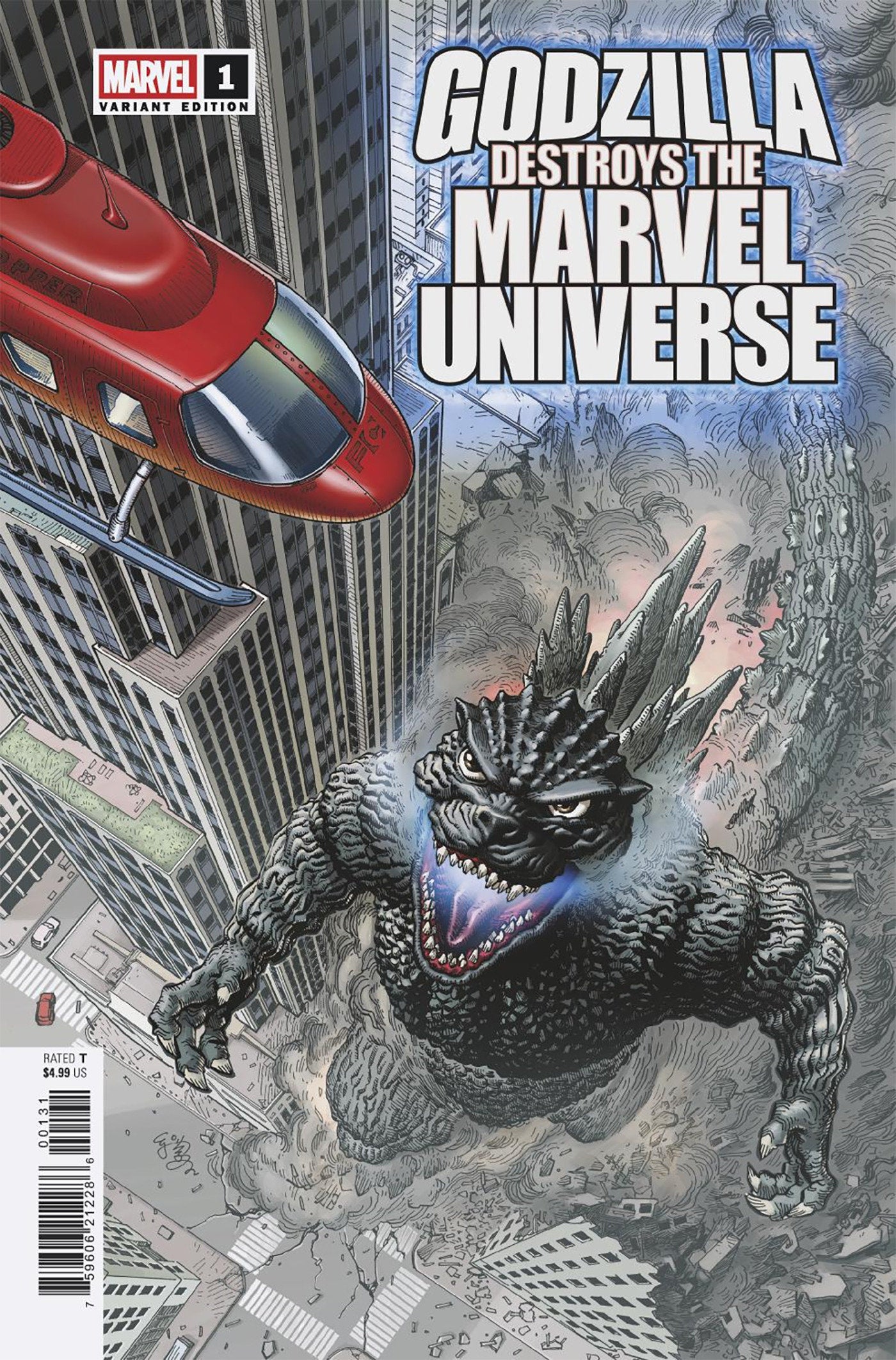 Godzilla Destroys The Marvel Universe #1 E.J. Su Fan Favorite Variant | Game Master's Emporium (The New GME)