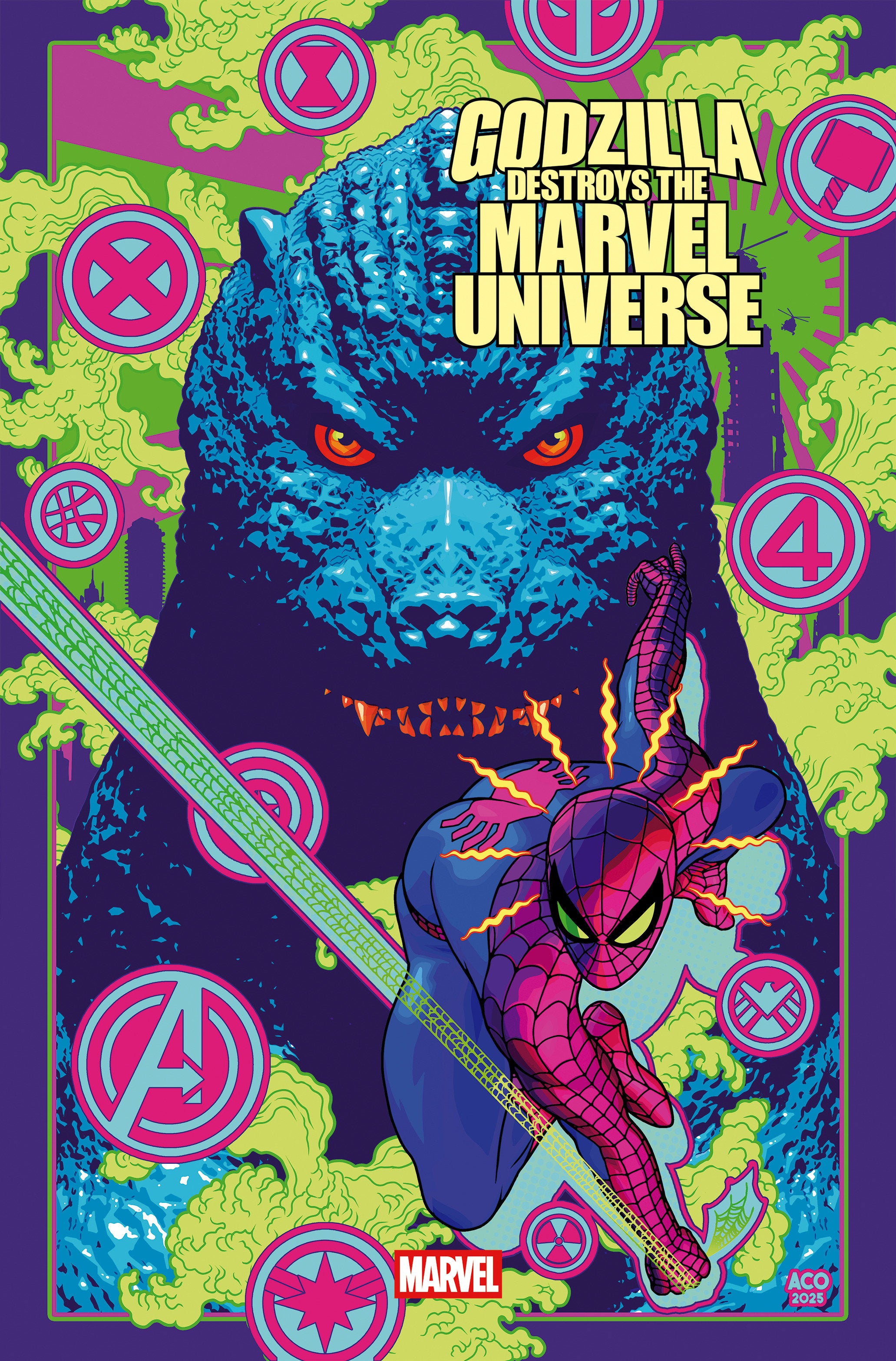 Godzilla Destroys The Marvel Universe #4 Aco Variant | Game Master's Emporium (The New GME)