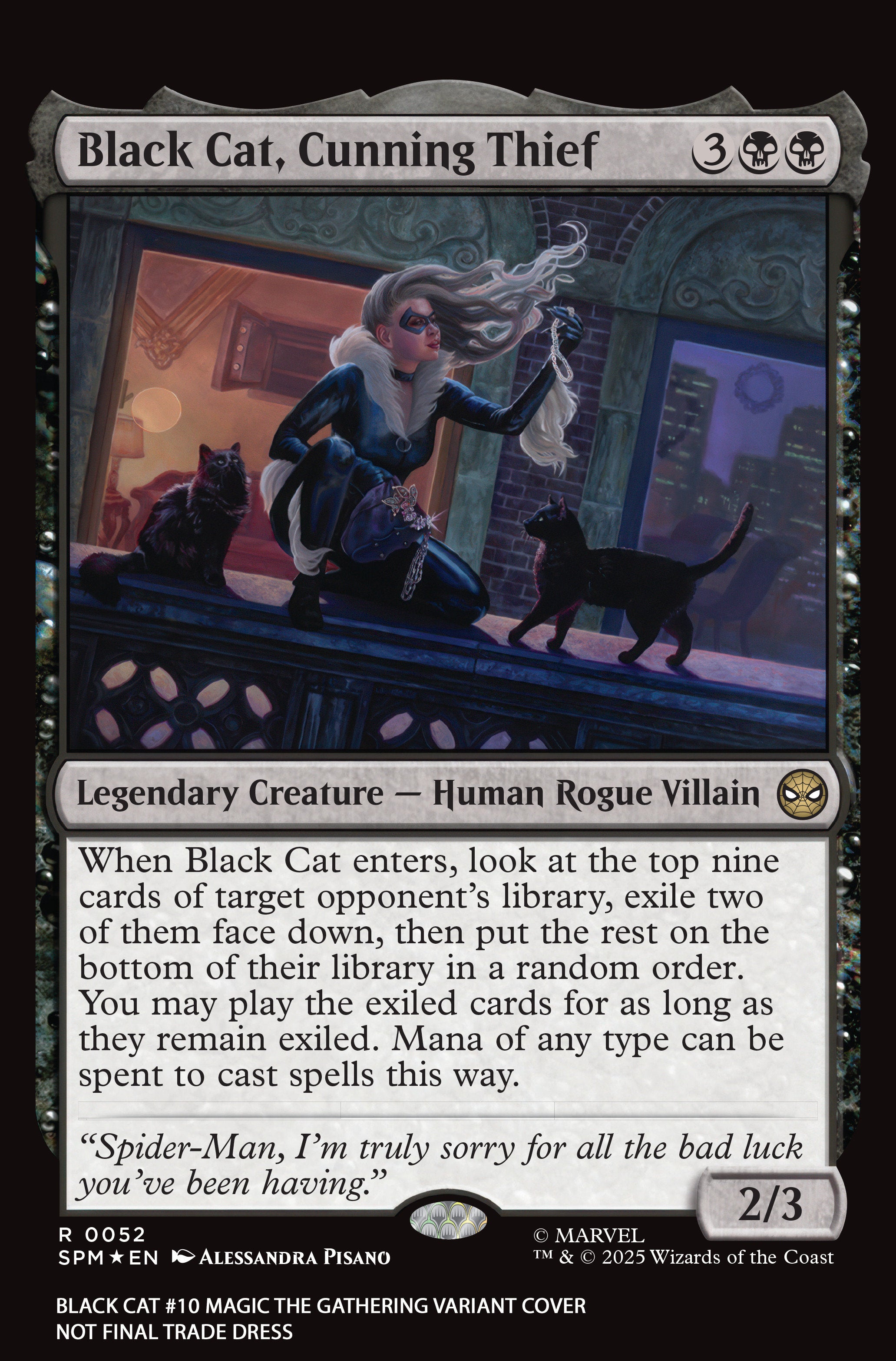 Black Cat #10 Alessandra Pisano Magic: The Gathering Variant | Game Master's Emporium (The New GME)