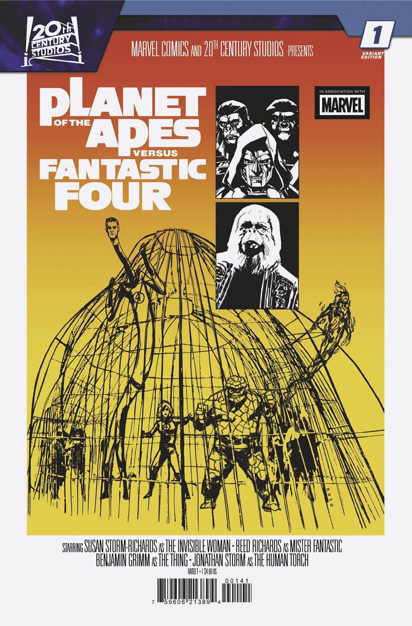 Planet Of The Apes vs. Fantastic Four #1 Phil Noto Movie Homage Variant | Game Master's Emporium (The New GME)