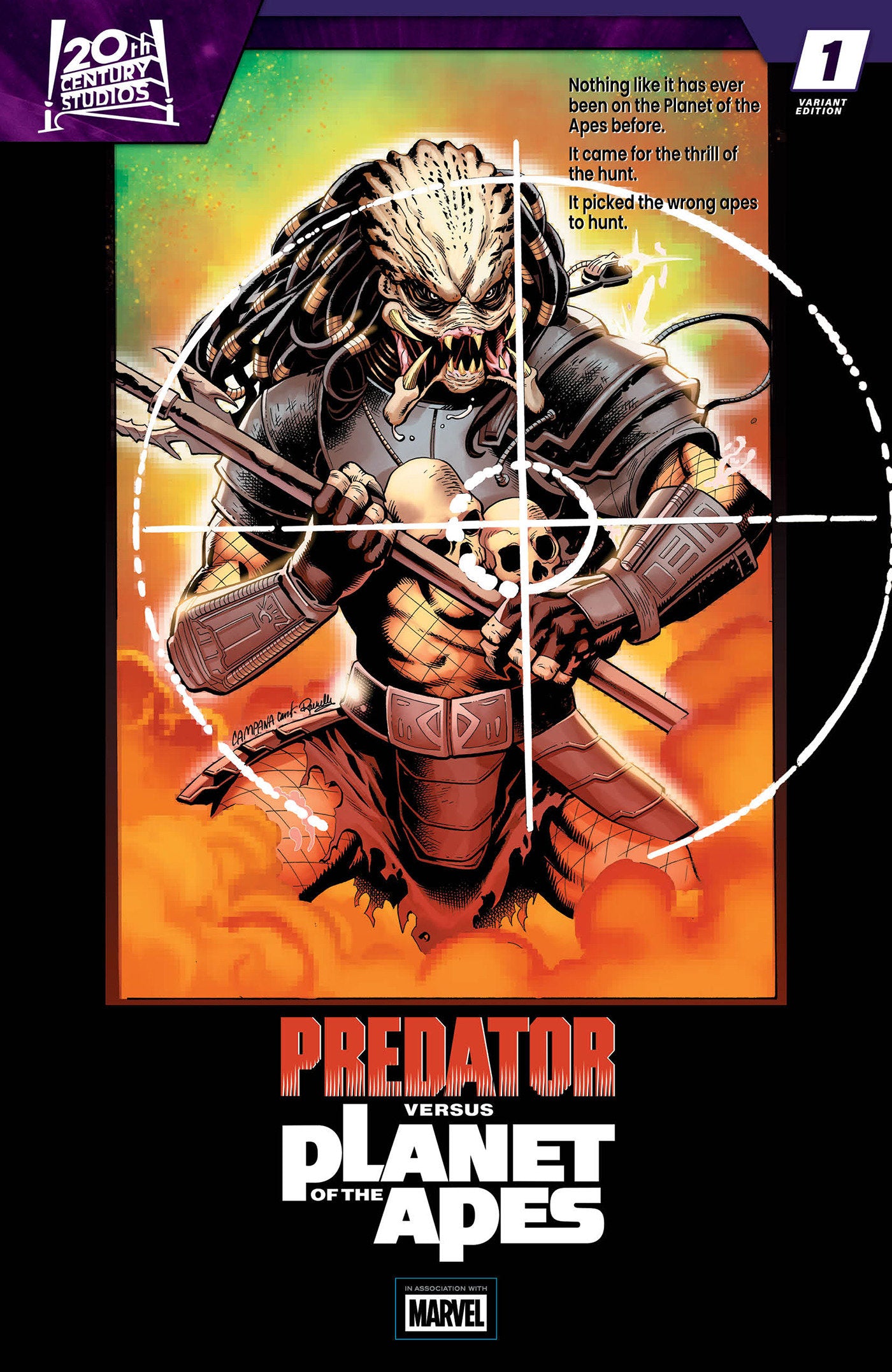 Predator vs. The Planet Of The Apes #1 Chris Campana Movie Poster Homage Variant | Game Master's Emporium (The New GME)