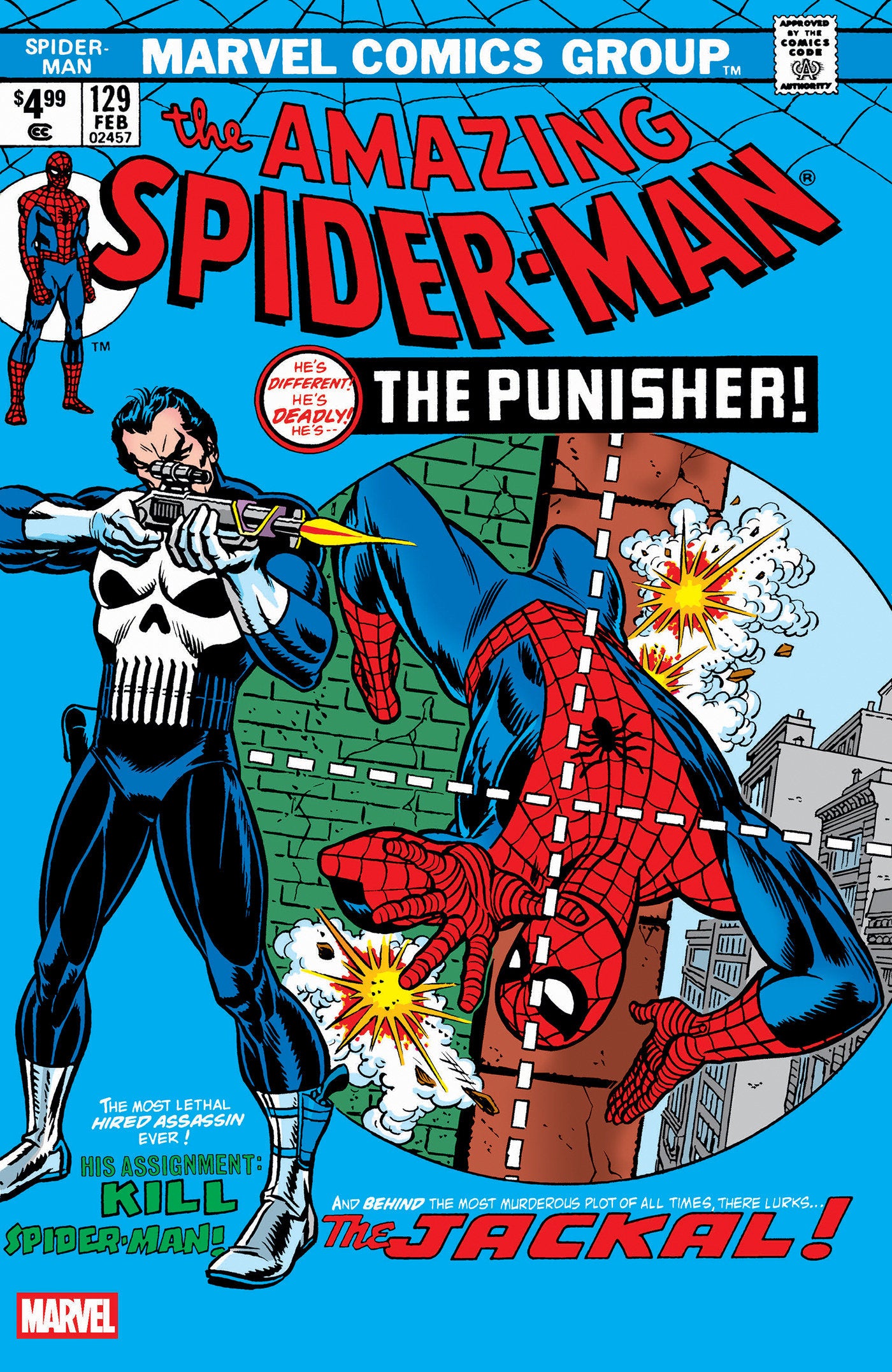 Amazing Spider-Man #129 Facsimile Edition Blue Foil Variant [New Printing 2] | Game Master's Emporium (The New GME)