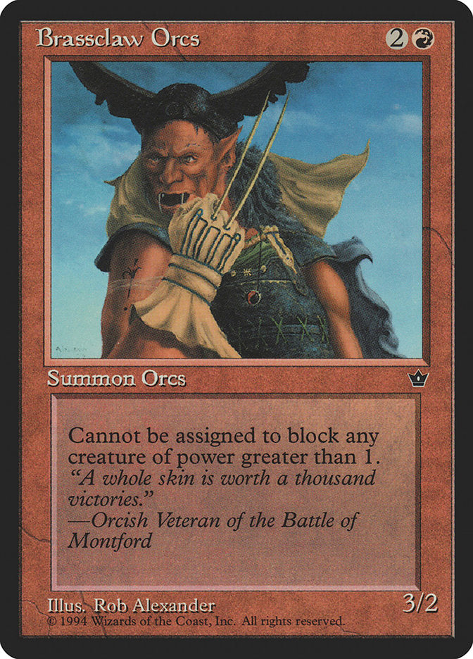 Brassclaw Orcs (Rob Alexander - Orcish Veteran Flavor Text) [Fallen Empires] | Game Master's Emporium (The New GME)