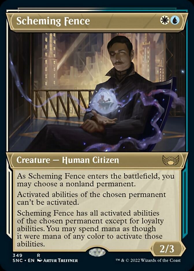 Scheming Fence (Showcase Art Deco) [Streets of New Capenna] | Game Master's Emporium (The New GME)