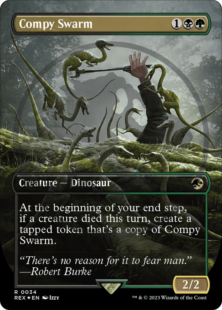 Compy Swarm (Emblem) (Borderless) [Jurassic World Collection Tokens] | Game Master's Emporium (The New GME)