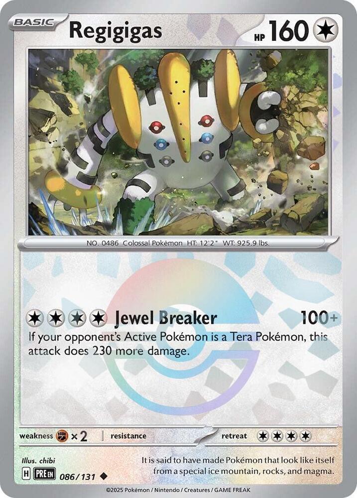Regigigas (086/131) (Poke Ball Pattern) [Scarlet & Violet: Prismatic Evolutions] | Game Master's Emporium (The New GME)
