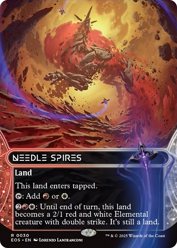 Needle Spires (0030) (Borderless) [Edge of Eternities: Stellar Sights] | Game Master's Emporium (The New GME)