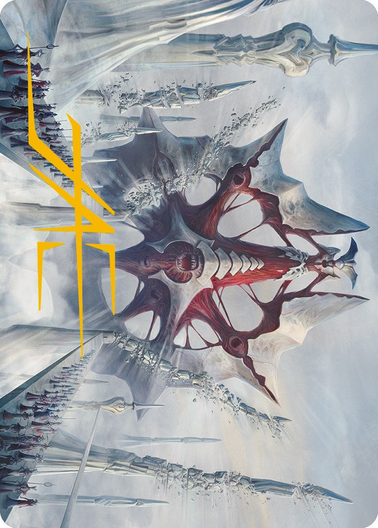 Mondrak, Glory Dominus Art Card (Gold-Stamped Signature) [Phyrexia: All Will Be One Art Series] | Game Master's Emporium (The New GME)