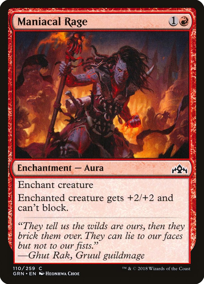 Maniacal Rage [Guilds of Ravnica] | Game Master's Emporium (The New GME)