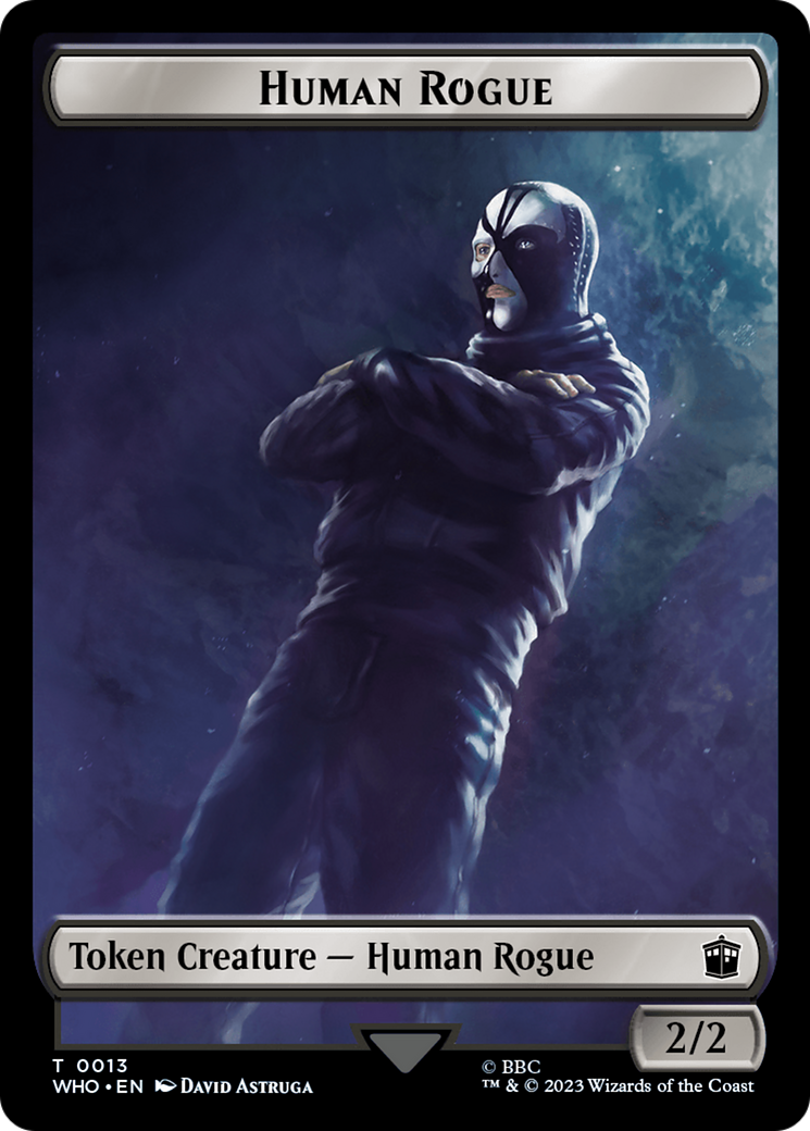Human Rogue // Beast Double-Sided Token [Doctor Who Tokens] | Game Master's Emporium (The New GME)