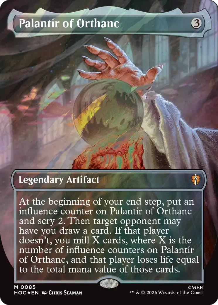 Palantir of Orthanc (Borderless) (Surge Foil) [The Hobbit: Eternal-Legal] | Game Master's Emporium (The New GME)