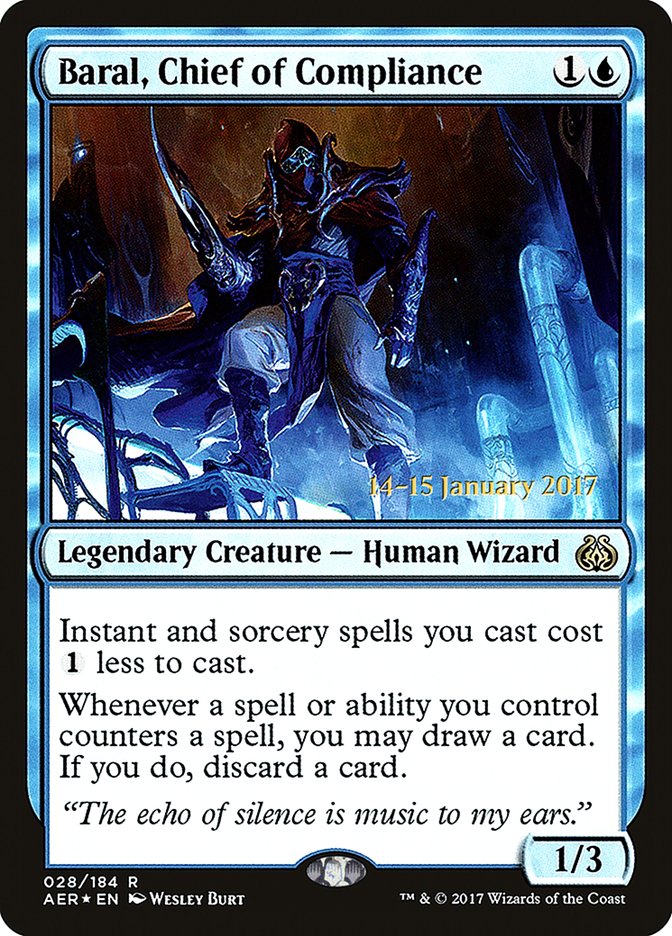 Baral, Chief of Compliance [Aether Revolt Prerelease Promos] | Game Master's Emporium (The New GME)