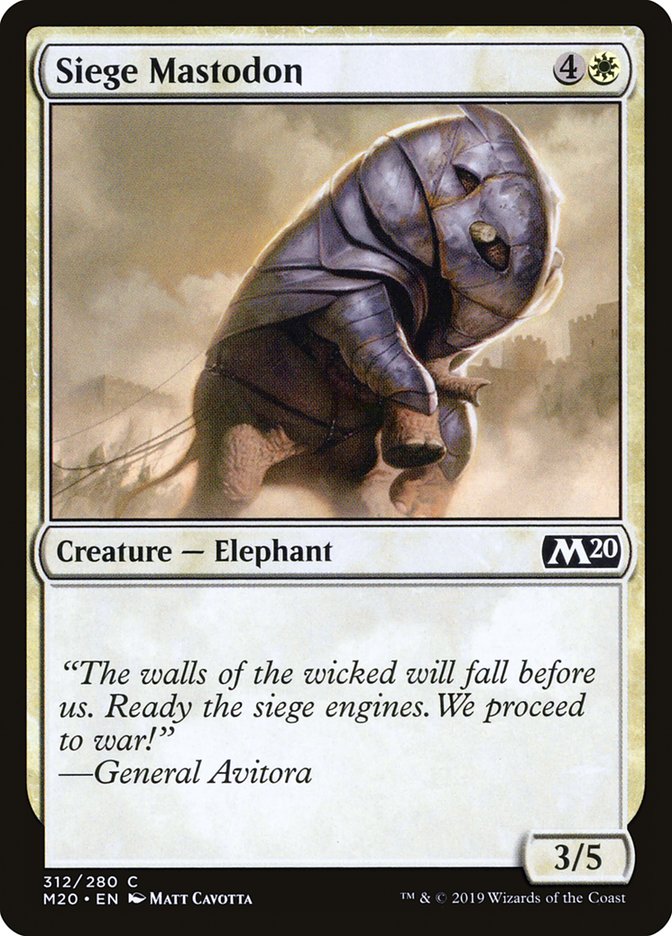 Siege Mastodon [Core Set 2020] | Game Master's Emporium (The New GME)