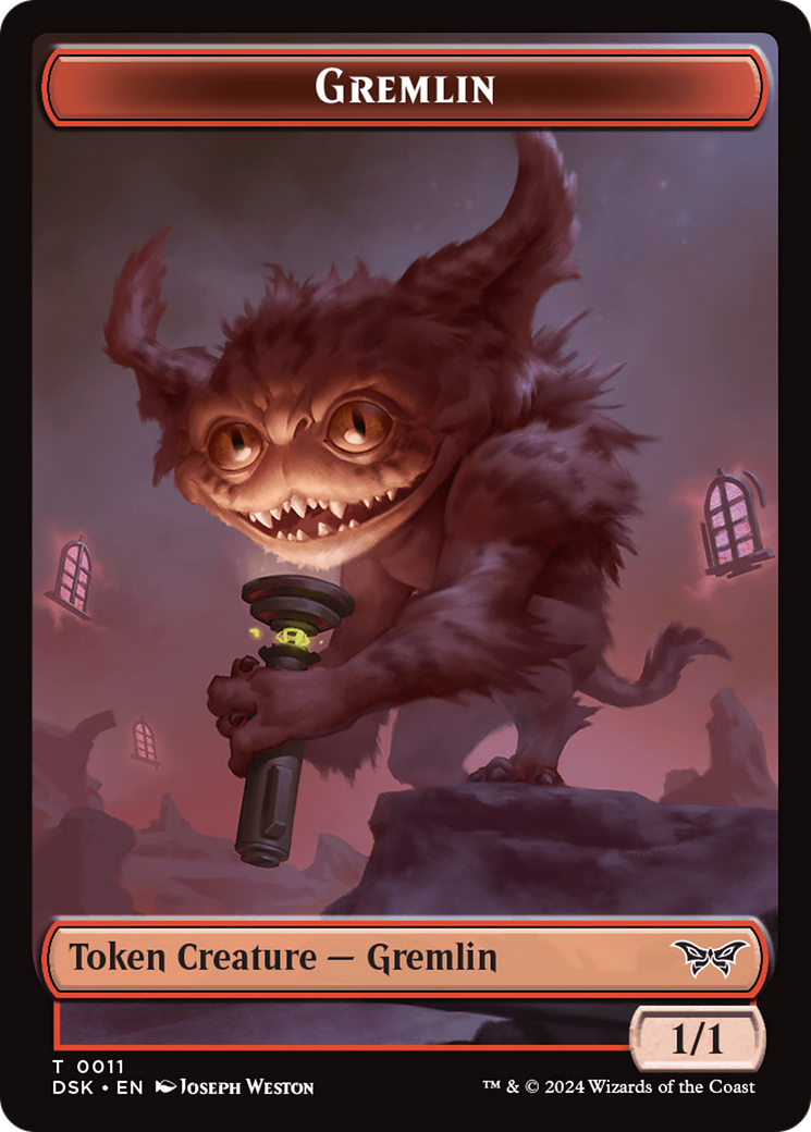 Spirit (0008) // Gremlin Double-Sided Token [Duskmourn: House of Horror Tokens] | Game Master's Emporium (The New GME)