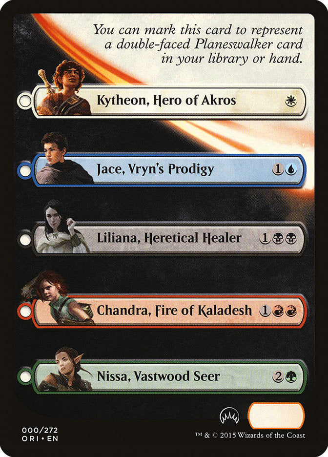 Magic Origins Checklist [Magic Origins Tokens] | Game Master's Emporium (The New GME)
