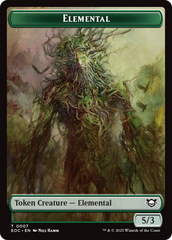 Elemental (0007) // Golem (0014) Double-Sided Token [Edge of Eternities Commander Tokens] | Game Master's Emporium (The New GME)