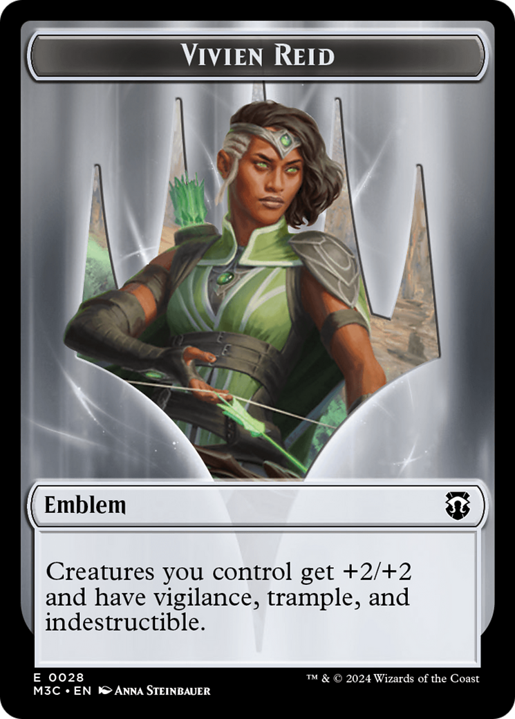 Forest Dryad (Ripple Foil) // Emblem - Vivien Reid Double-Sided Token [Modern Horizons 3 Commander Tokens] | Game Master's Emporium (The New GME)