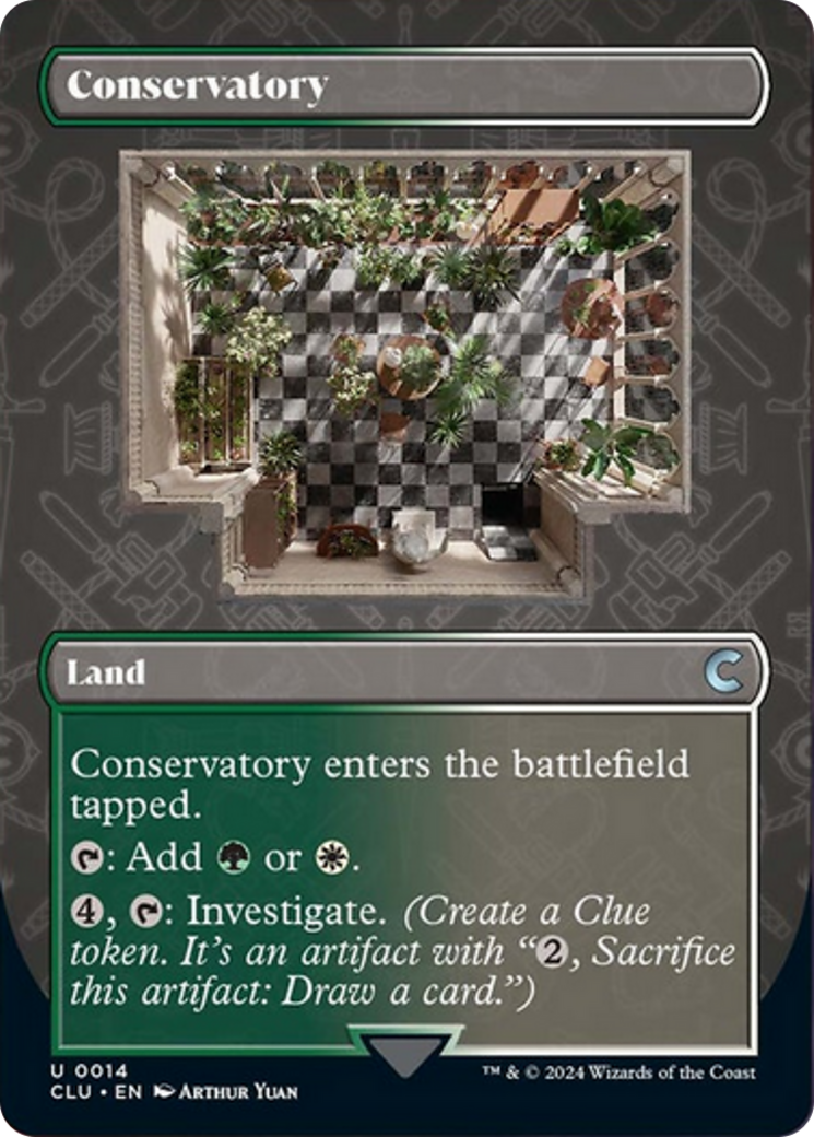 Conservatory (Borderless) [Ravnica: Clue Edition] | Game Master's Emporium (The New GME)