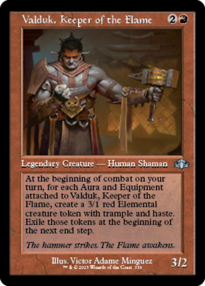 Valduk, Keeper of the Flame (Retro) [Dominaria Remastered] | Game Master's Emporium (The New GME)