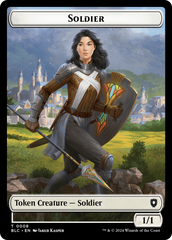 Human // Soldier Double-Sided Token [Bloomburrow Commander Tokens] | Game Master's Emporium (The New GME)