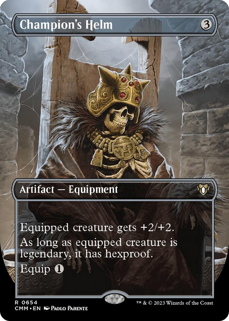 Champion's Helm (Borderless Alternate Art) [Commander Masters] | Game Master's Emporium (The New GME)